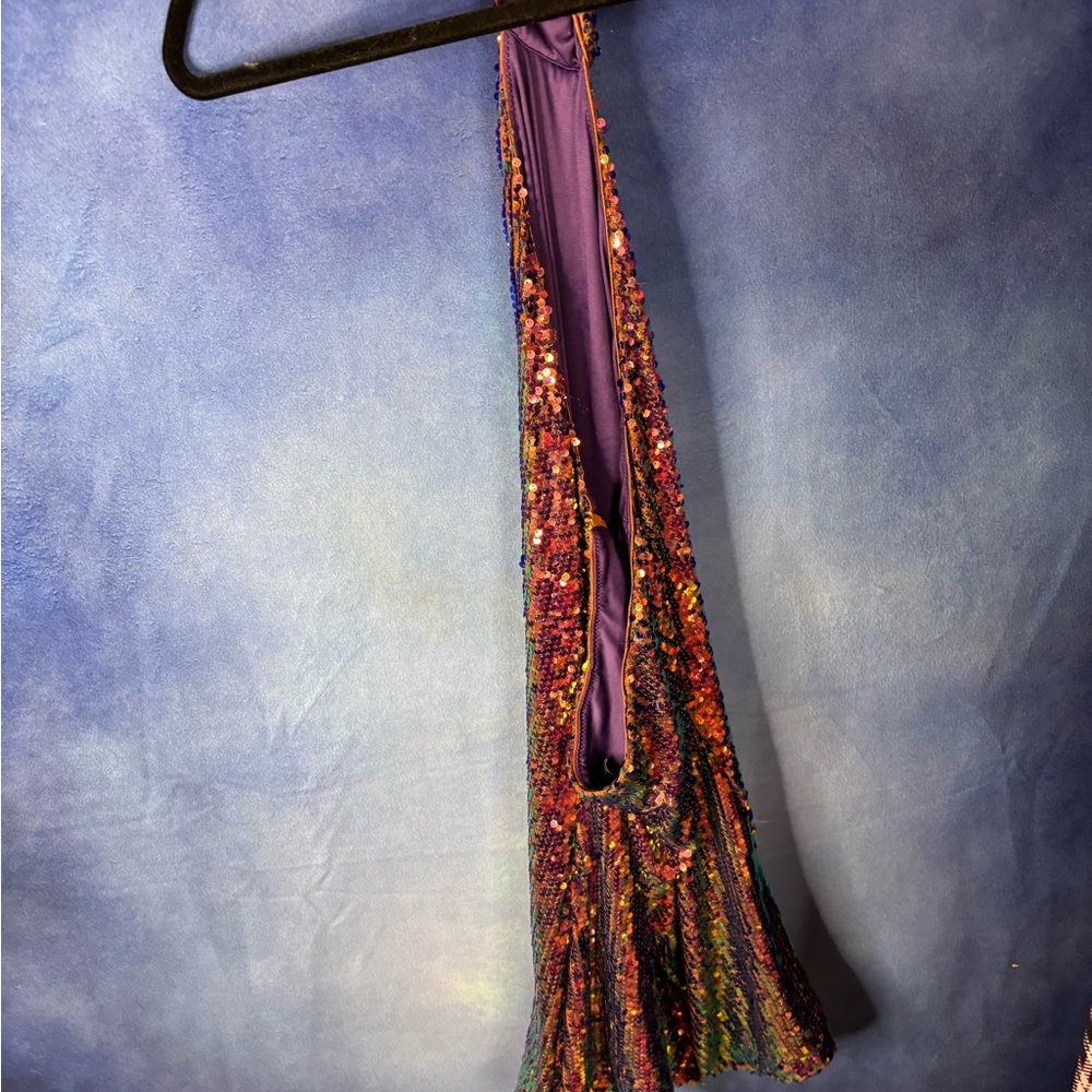 Current Mood Multicolor Sequin Backless Dress - image 2